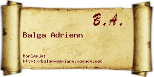 Balga Adrienn névjegykártya